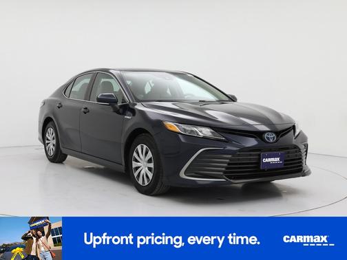 Blue 2021 Toyota Camry Hybrid LE