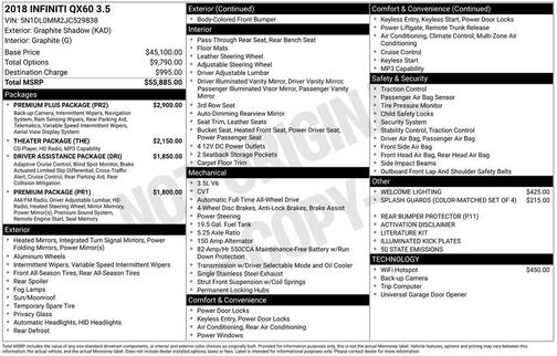 2018 INFINITI QX60 Base