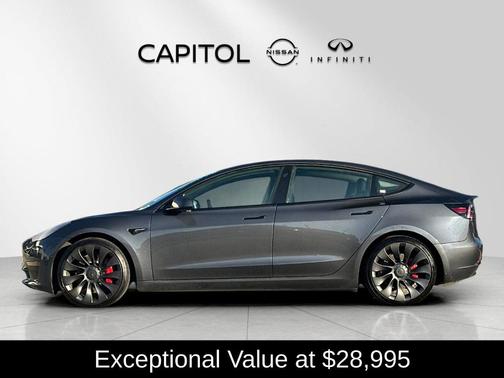 Midnight Silver Metallic 2021 Tesla Model 3 Performance