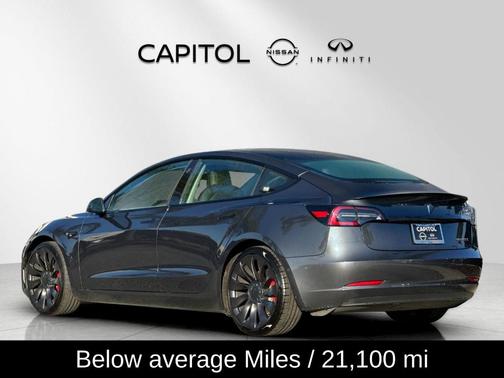 Midnight Silver Metallic 2021 Tesla Model 3 Performance