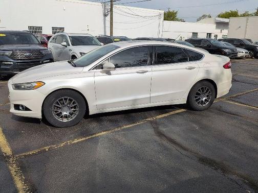 White Platinum Clearcoat Metallic 2016 Ford Fusion Titanium