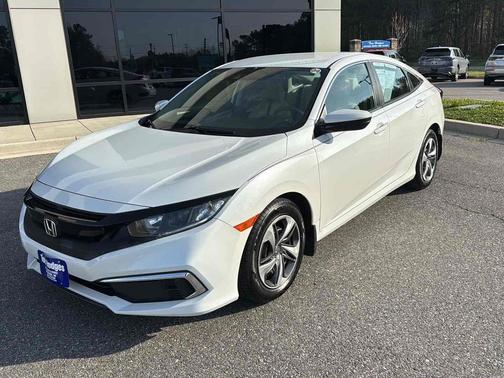 Platinum White Pearl 2020 Honda Civic LX CVT