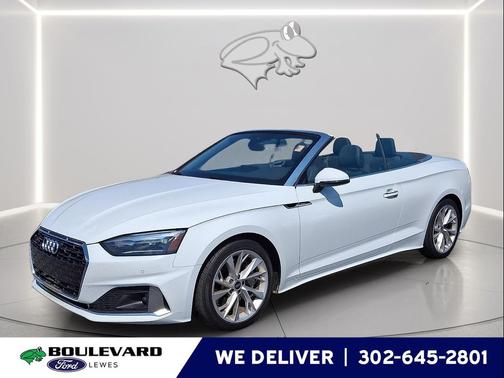 Glacier White Metallic/Black Roof 2021 Audi A5 45 Premium
