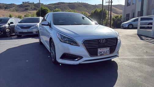 White 2016 Hyundai SONATA Hybrid Limited