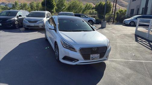 White 2016 Hyundai SONATA Hybrid Limited