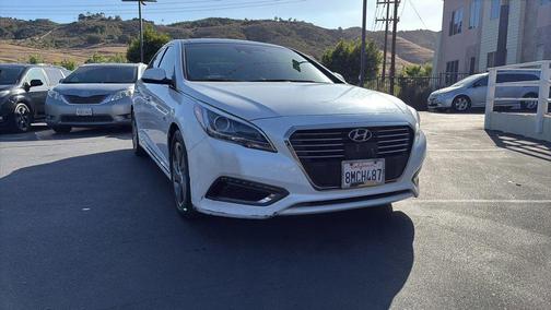 White 2016 Hyundai SONATA Hybrid Limited