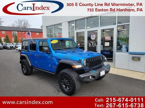 Hydro Blue Pearlcoat 2024 Jeep Wrangler 4xe Willys