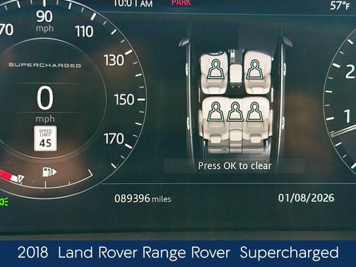 Santorini Black Metallic 2018 Land Rover Range Rover 5.0L Supercharged