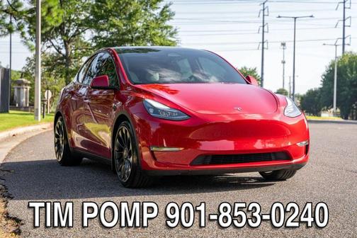 Red 2022 Tesla Model Y Performance Dual Motor All-Wheel Drive