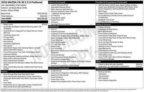 2026 Mazda CX-30 2.5 S Preferred Package