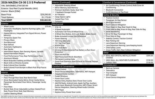 2026 Mazda CX-30 2.5 S Preferred Package