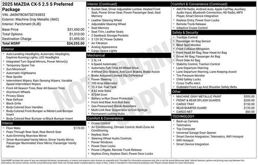 2025 Mazda CX-5 2.5 S Preferred