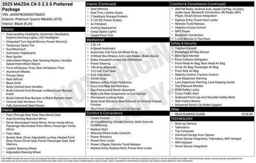 2025 Mazda CX-5 2.5 S Preferred