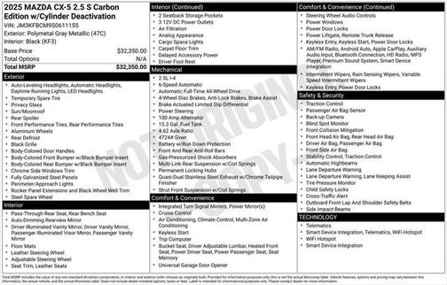 2025 Mazda CX-5 Carbon Edition
