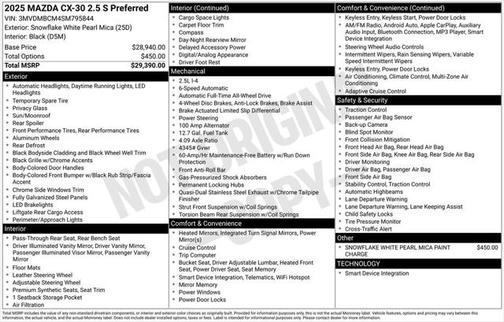 2025 Mazda CX-30 2.5 S Preferred Package