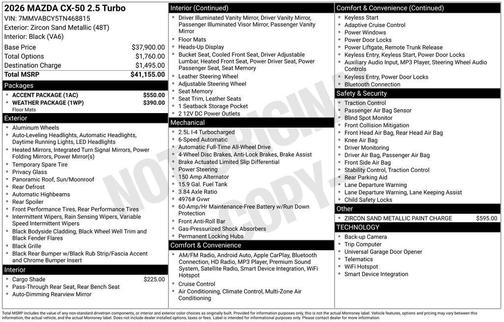 2026 Mazda CX-50 2.5 Turbo