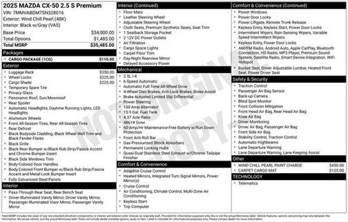 2025 Mazda CX-50 2.5 S Premium Package