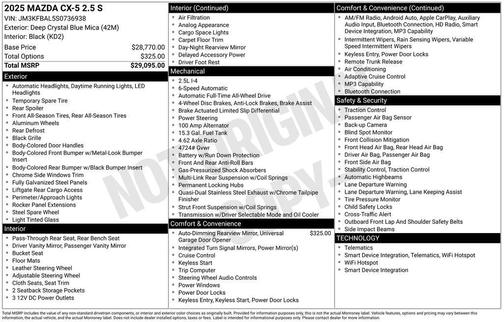 2025 Mazda CX-5 2.5 S