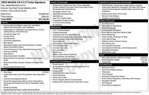 2025 Mazda CX-5 Signature