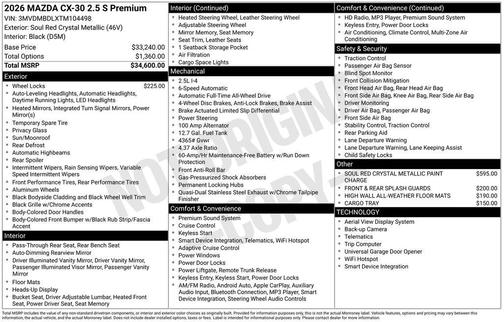 2026 Mazda CX-30 2.5 S Premium Package