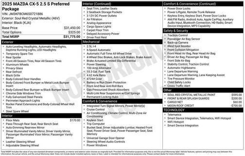 2025 Mazda CX-5 2.5 S Preferred