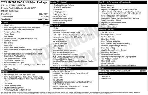2025 Mazda CX-5 2.5 S Select