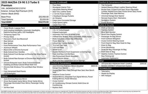 2025 Mazda CX-90 3.3 Turbo S Premium