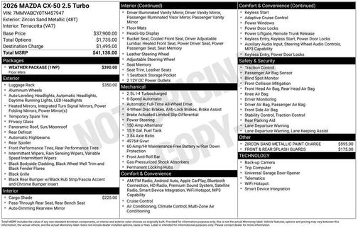 2026 Mazda CX-50 2.5 Turbo