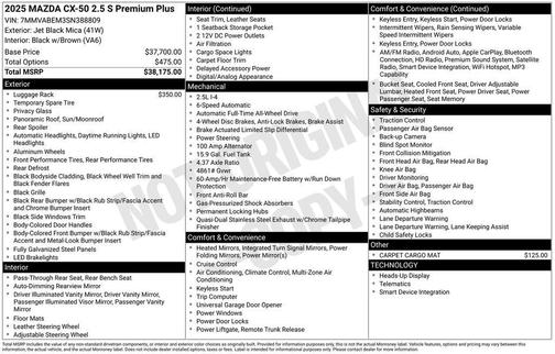 2025 Mazda CX-50 2.5 S Premium Plus Package