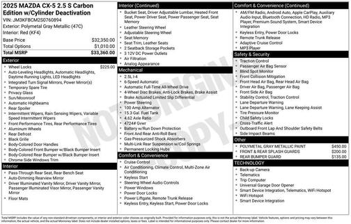 2025 Mazda CX-5 Carbon Edition