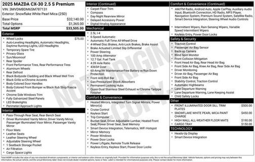 2025 Mazda CX-30 2.5 S Premium Package