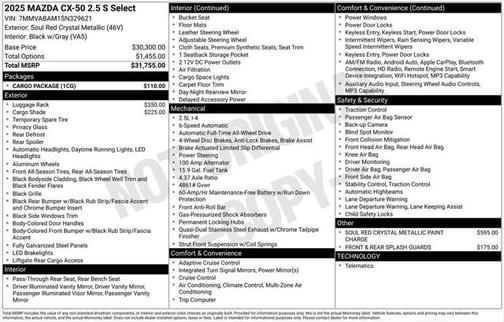 2025 Mazda CX-50 2.5 S Select Package