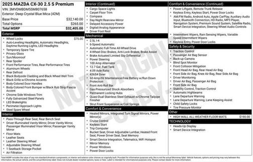 2025 Mazda CX-30 2.5 S Premium Package