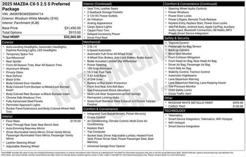 2025 Mazda CX-5 2.5 S Preferred
