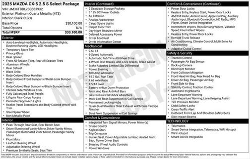 2025 Mazda CX-5 2.5 S Select