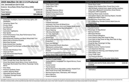 2025 Mazda CX-30 2.5 S Preferred Package