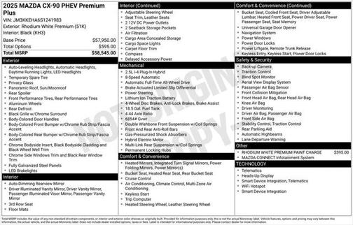 2025 Mazda CX-90 PHEV Premium Plus