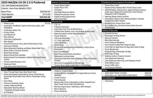 2025 Mazda CX-30 2.5 S Preferred Package