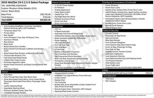 2025 Mazda CX-5 2.5 S Select
