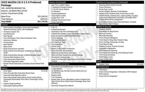 2025 Mazda CX-5 2.5 S Preferred