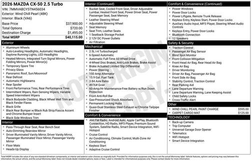 2026 Mazda CX-50 2.5 Turbo