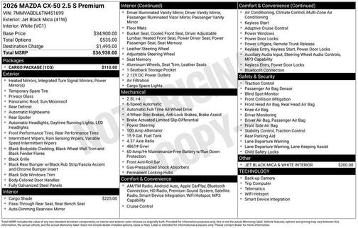 2026 Mazda CX-50 2.5 S Premium Package