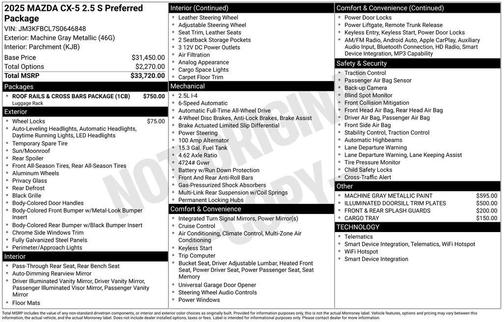 2025 Mazda CX-5 2.5 S Preferred