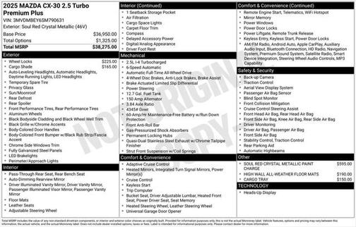2025 Mazda CX-30 2.5 Turbo Premium Plus Package
