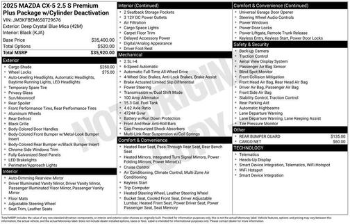 2025 Mazda CX-5 2.5 S Premium Plus