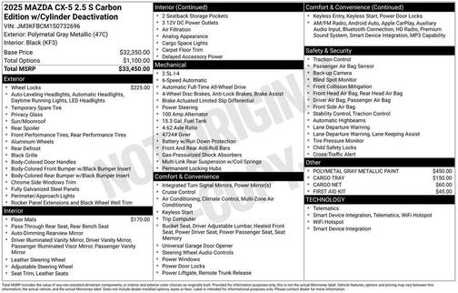 2025 Mazda CX-5 Carbon Edition