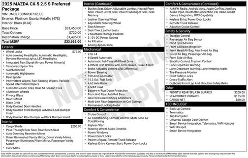 2025 Mazda CX-5 2.5 S Preferred Package