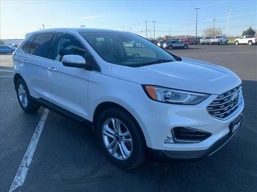 White Platinum Metallic Tri-Coat 2019 Ford Edge SEL