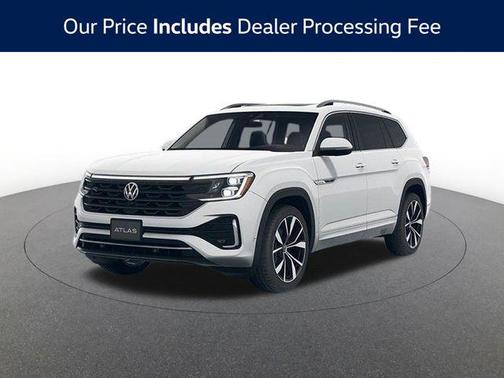 Opal White 2026 Volkswagen Atlas 2.0T SEL Premium R-Line 4MOTION