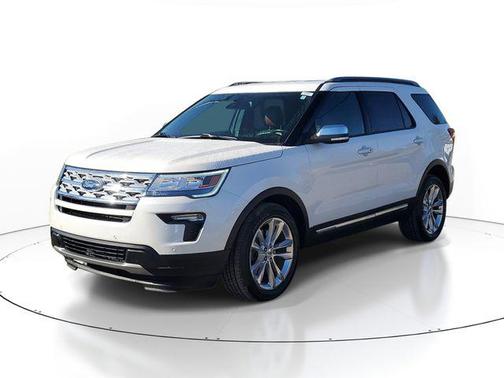 White Platinum Clearcoat Metallic 2019 Ford Explorer XLT